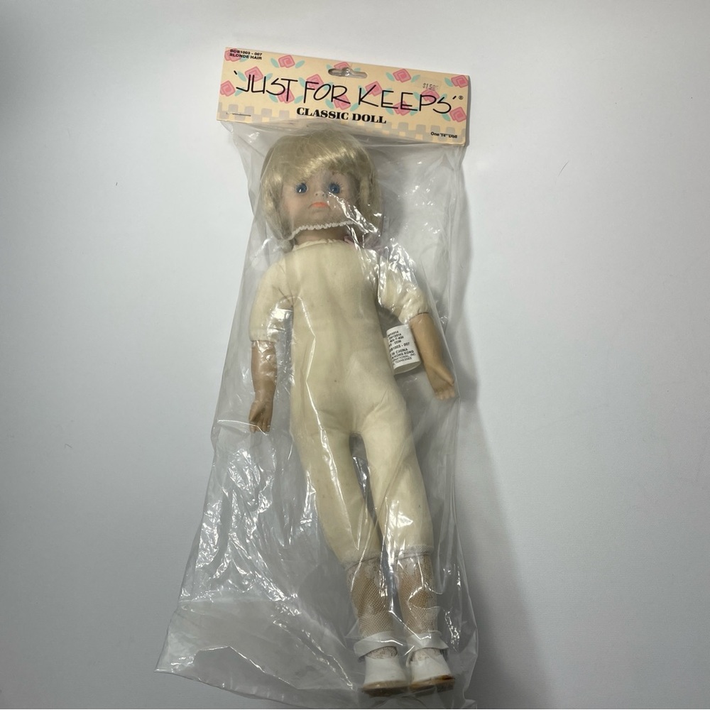 Vintage "Just For Keeps" Classic Doll Blonde Hair 14" Dress Up Doll